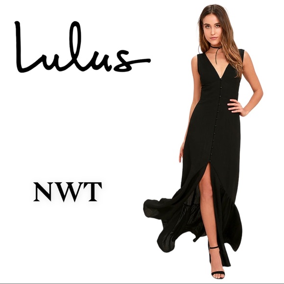 Lulus Dresses & Skirts - NWT Lulus NWT Lulus Simpatico Black Maxi Dress Medium